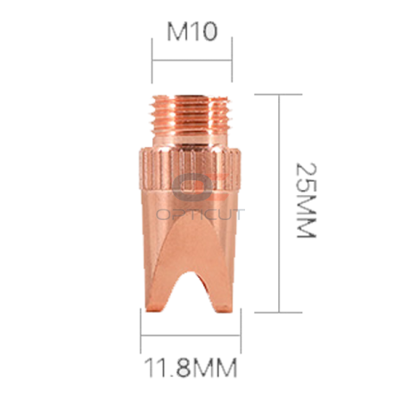 Cопло для лазерной сварки L=25 мм M10x1 (плоский угол)